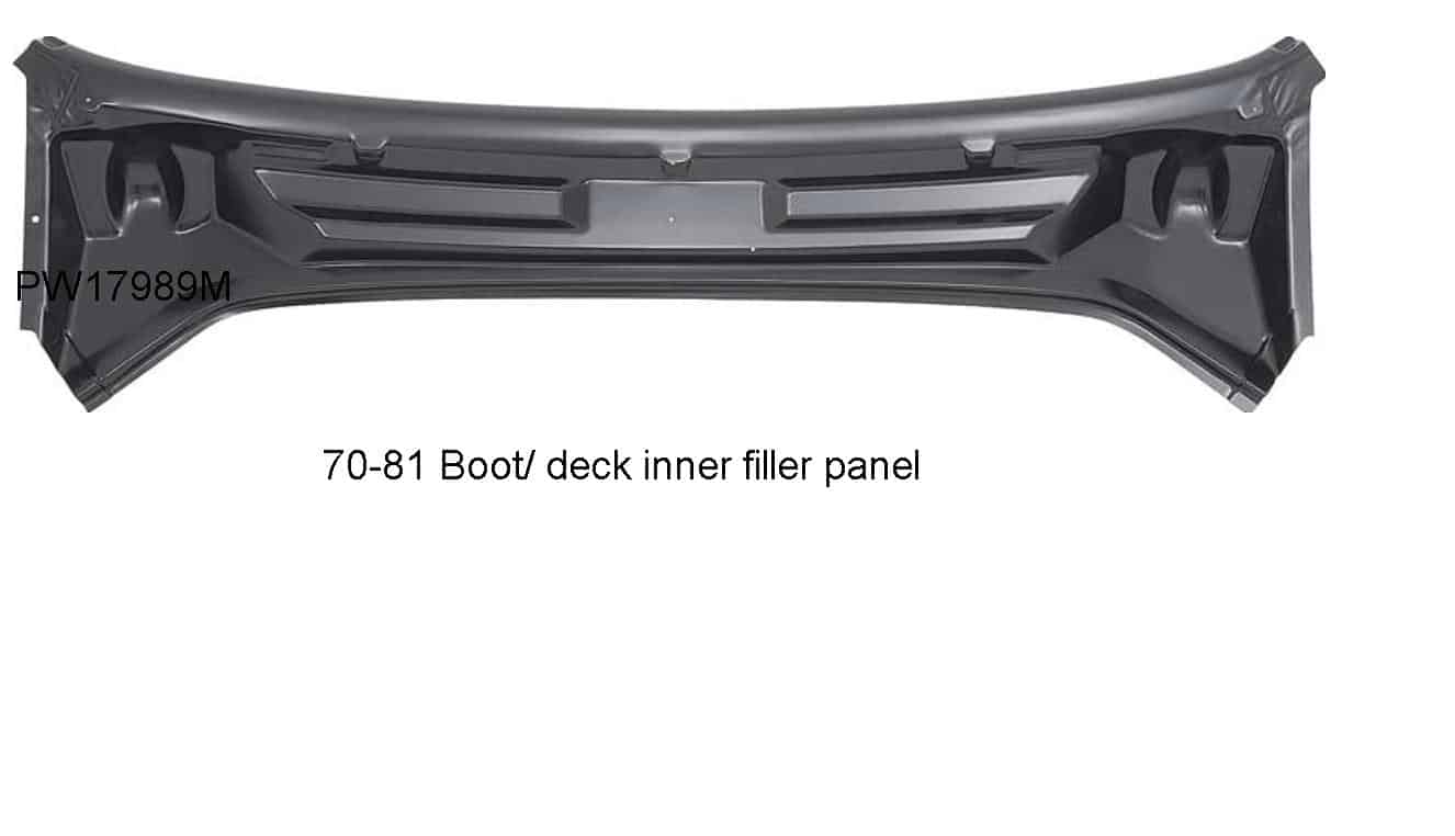 REAR Deck Lid inner filler panel: 70-81F